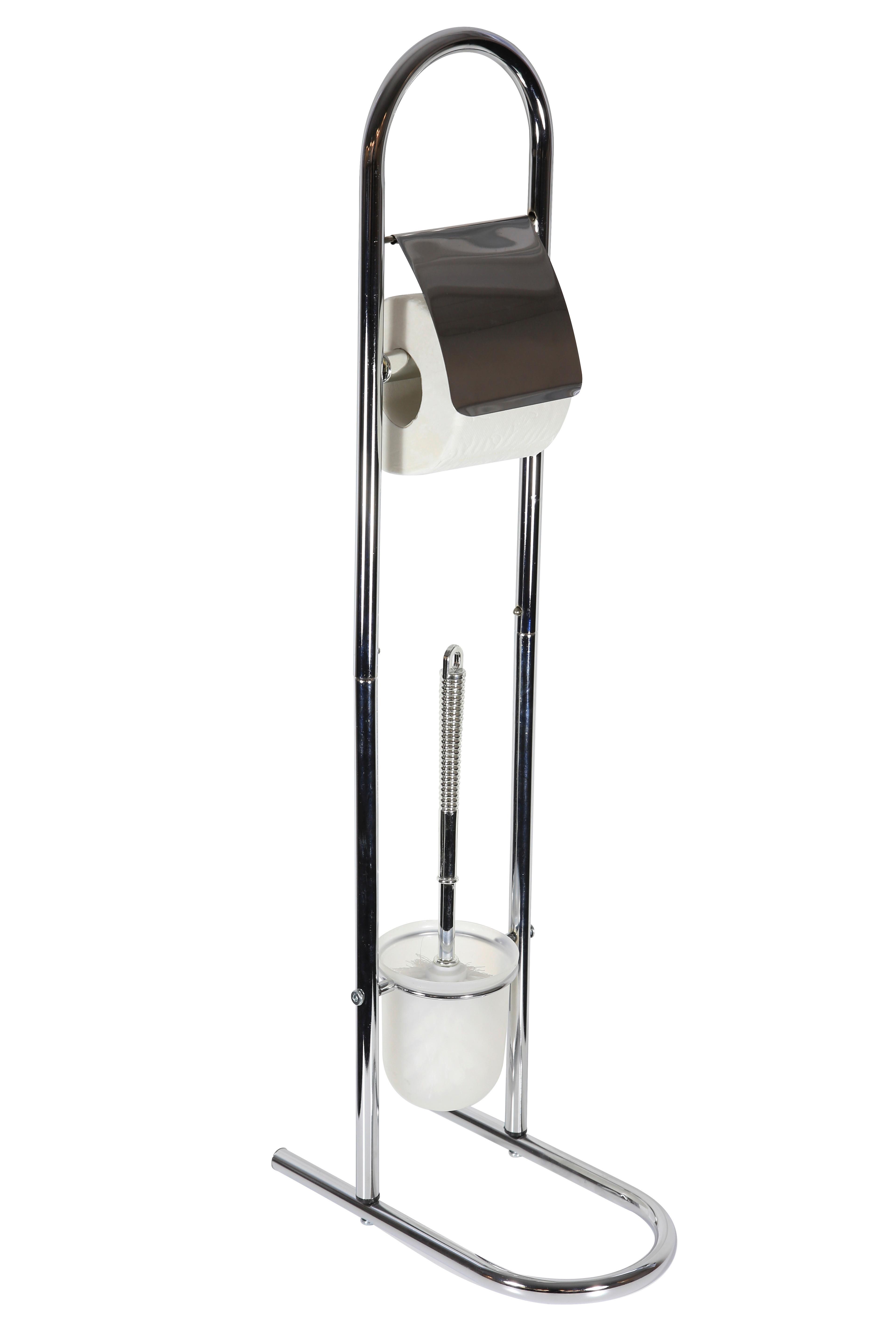 Elegante WC-Bürstengarnitur und WC-Papierrollenhal