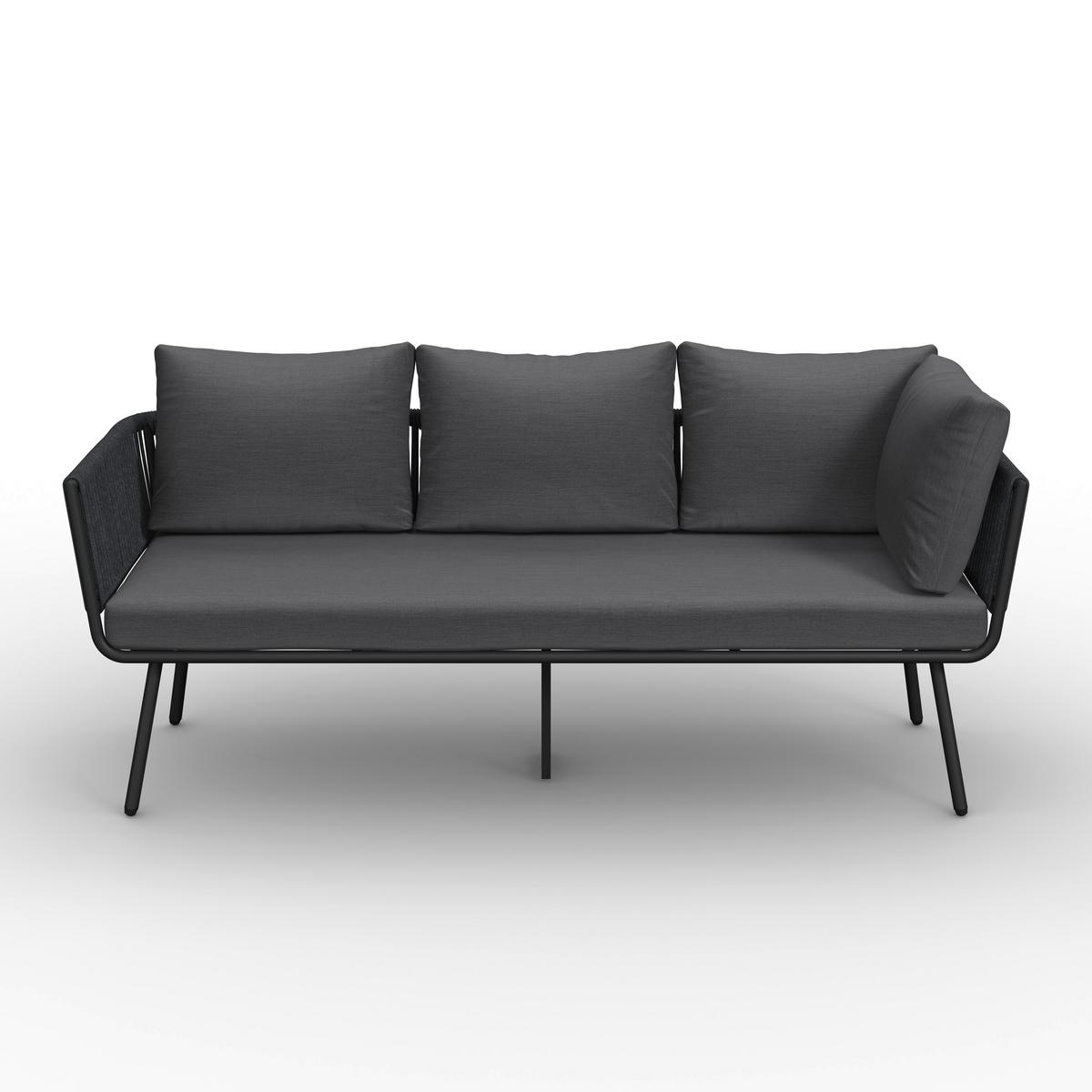 JEDÁLENSKÁ TERASOVÁ SÚPRAVA CAMEA - farba duba/tmavosivá, Modern, kov/textil - Bessagi Garden