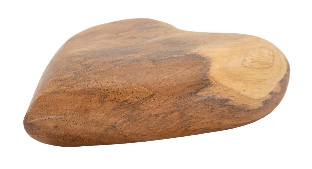 Skulptur Haki Teak, Braun B: 14 cm - Braun, Basics, Holz (14/4.5/16cm)