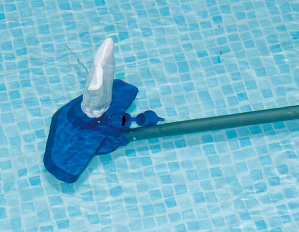 Aufstellpool Rund mit Leiter D: 549 cm - Grau, KONVENTIONELL, Kunststoff (549/132cm)