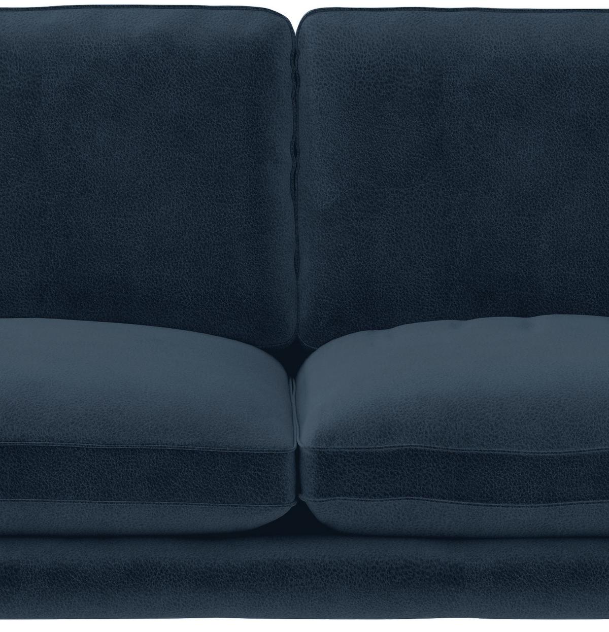 Ecksofa Bali - Schwarz/Dunkelblau, Design, Textil (202/250cm) - Livetastic