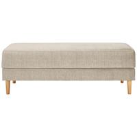 Hocker Freda mit Stauraum Velours Beige H: 48 cm - Beige/Naturfarben, MODERN, Textil (135/48/57cm) - Max Winzer