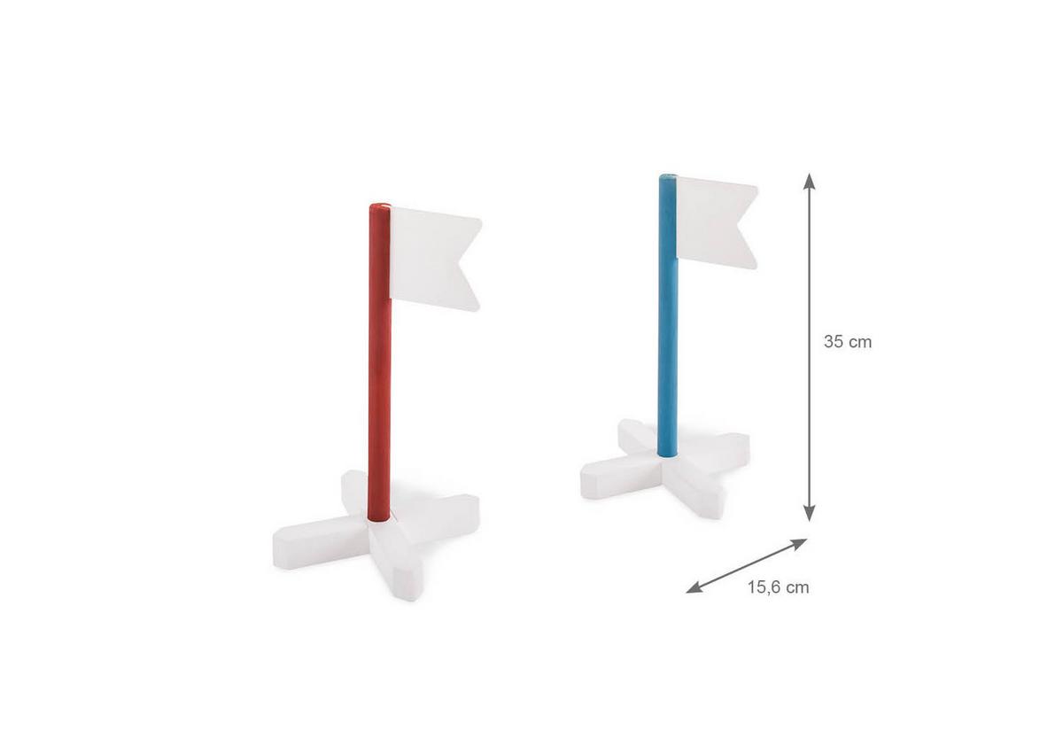 Hindernisparcour Hürden-Set - Blau/Rot, Basics, Holz (16/35/16cm) - Pinolino