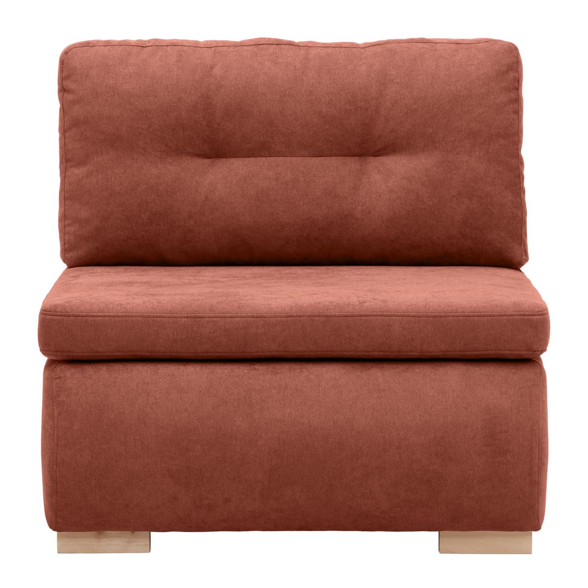 Rozkládací křeslo MODENA, korálová - černá/korály, textil/plast (89/88/90cm) - Based