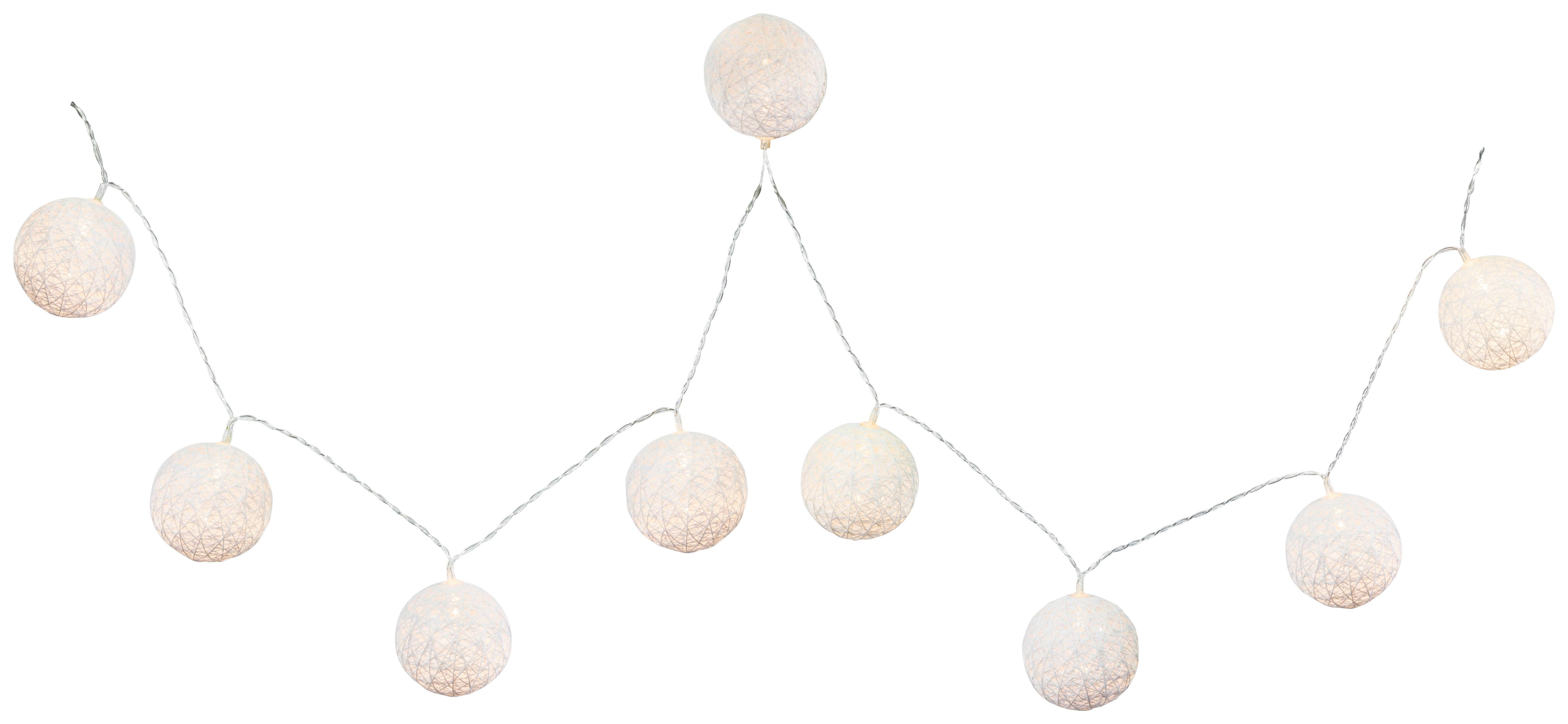 Světelný řetěz Schnurli max. 0,06 Watt, 1,7m - bílá, Romantický / Rustikální, plast (6/170cm) - Mömax