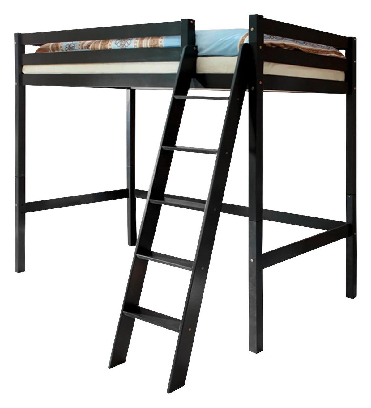 Postel z masivního dřeva MATTHIAS 90 šedá - tmavě šedá, Basics, dřevo (90/200cm) - MID.YOU