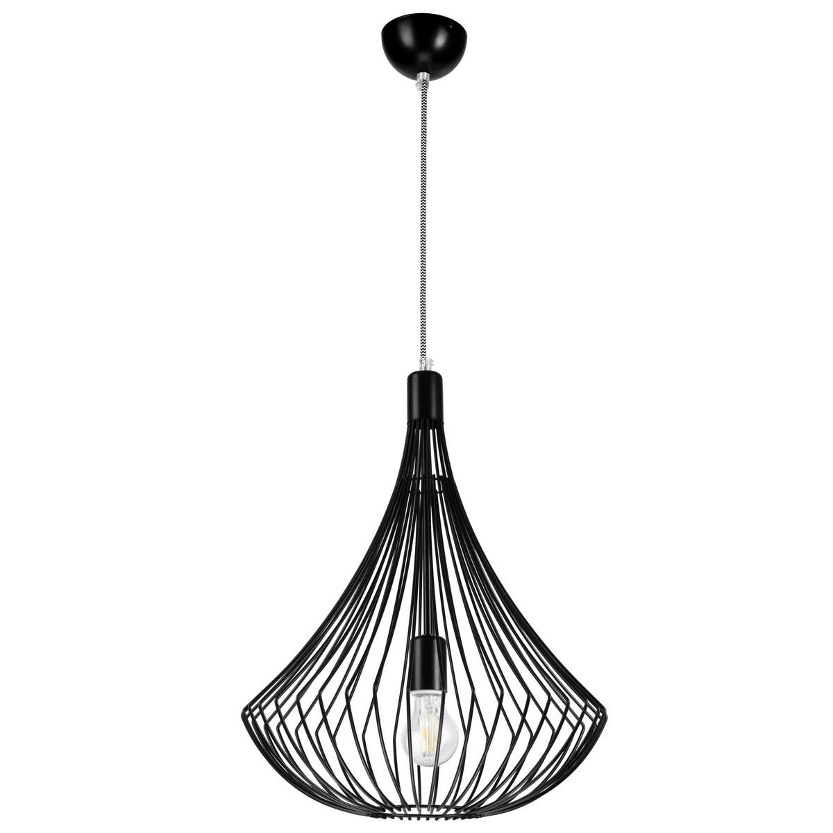 Pendelleuchte 29627_balerina_black - Schwarz, Design, Metall (90/38/40cm)