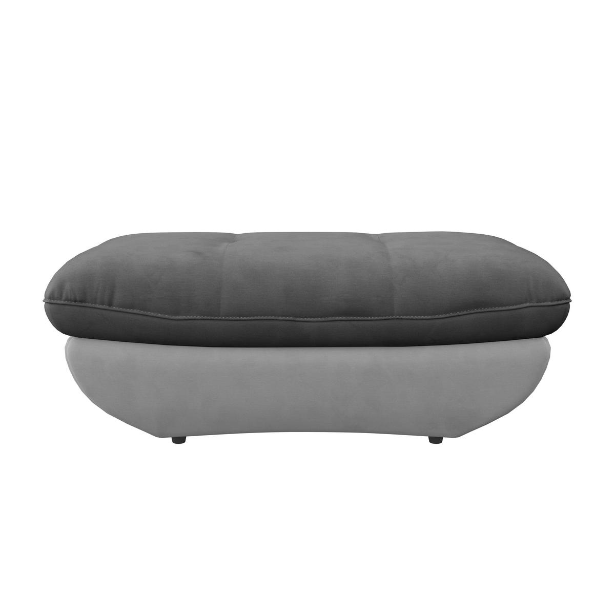 Hocker Park - Dunkelgrau/Hellgrau, MODERN, Textil (107/75cm) - Luca Bessoni