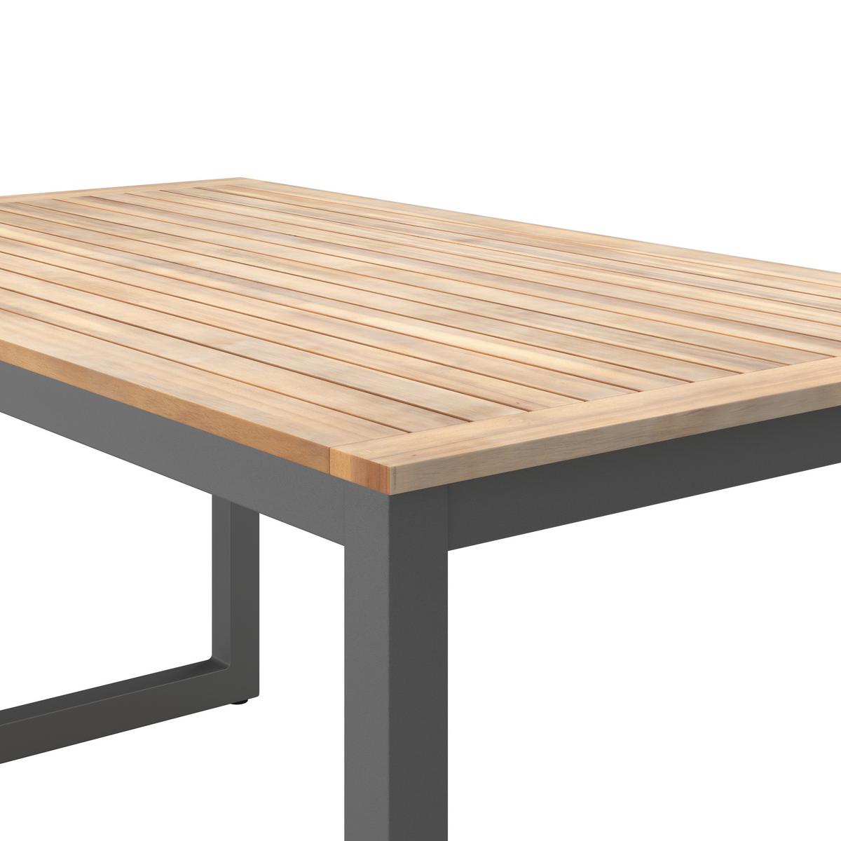 Gartentisch Sven - Grau, MODERN, Holz/Metall (150/85/75cm) - Beldano