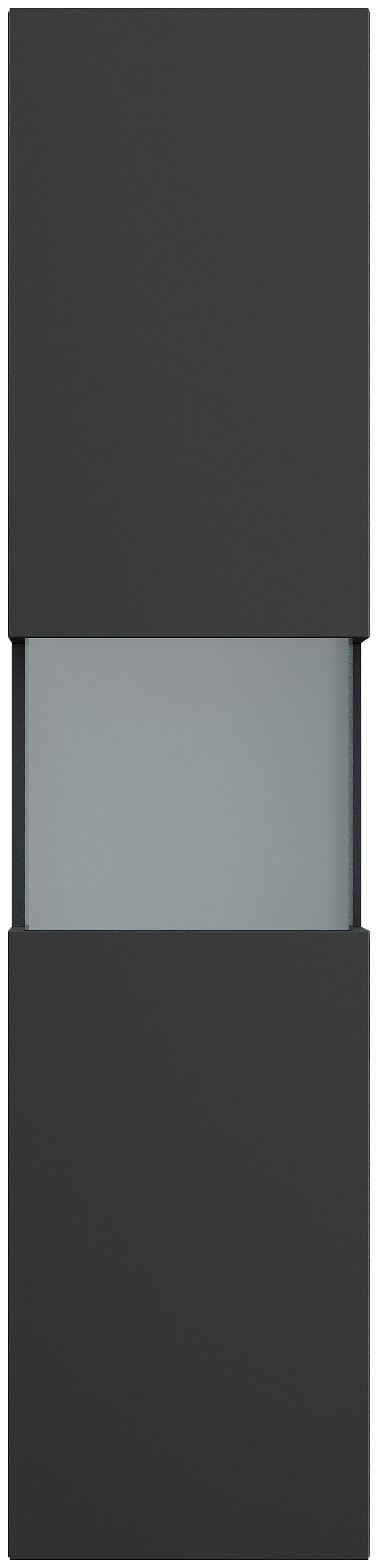 Hochschrank Limes Graphitfarben B: 35,2 cm - Graphitfarben, MODERN, Glas/Holzwerkstoff (35,2/150/30cm) - MID.YOU