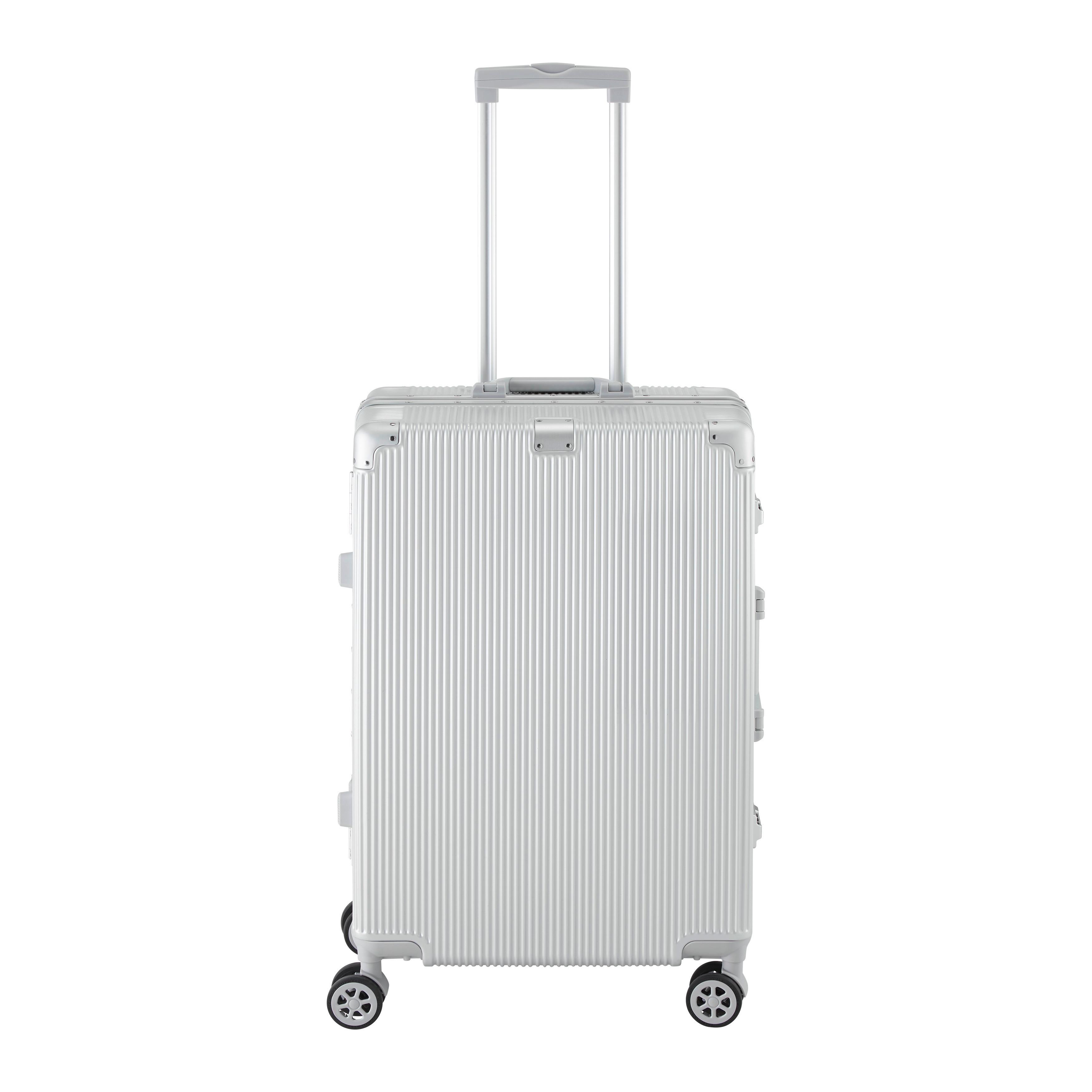 Cestovný kufor MIAMI -M- - strieborná, Modern, kov/textil (44/27/68cm) - Mömax
