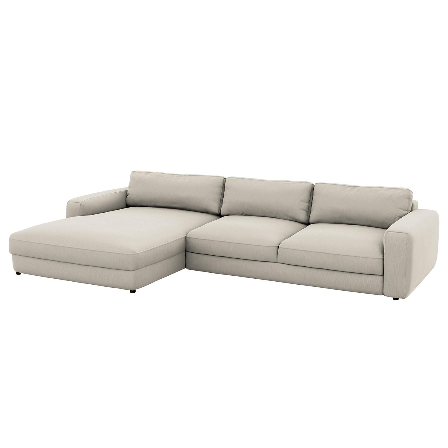 Ecksofa Bourbon, Grau S: 176x303 cm - Schwarz/Grau, MODERN, Textil (176/303cm) - Trendmanufaktur