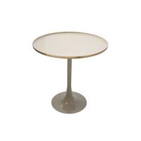 Beistelltisch Art Deco Creme/Taupe - Taupe/Creme, Trend, Metall (51/51/52cm) - Kayoom
