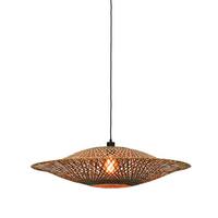 Hängeleuchte Bali H: 20 cm 1-Flammig höhenverstellbar - Hellbraun/Schwarz, Natur, Naturmaterialien (87/20cm) - Good & Mojo