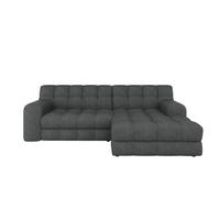 Designová sedačka KARL, pravá, antracitová - černá/antracitová, Moderní, textil/plast (287/169cm) - Bessagi Home