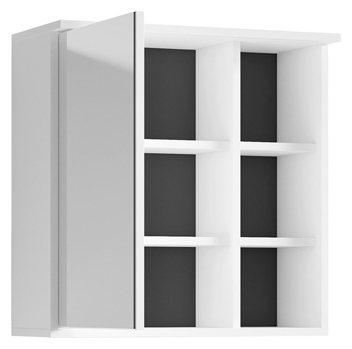 Badezimmer Wellness Weiß/Schwarz B: 194,5 cm - Schwarz/Weiß, MODERN, Holzwerkstoff/Kunststoff (194,5cm) - MID.YOU