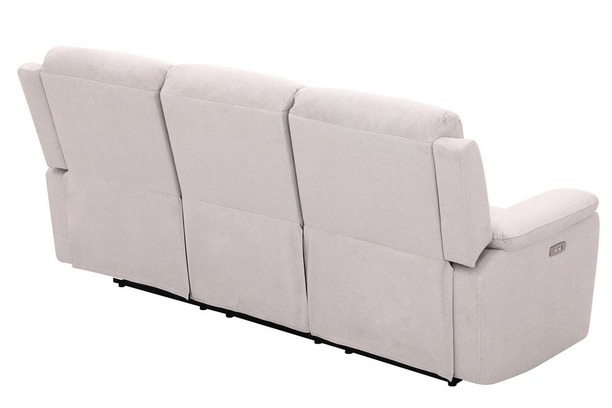 Trojmiestna relaxačná pohovka, MANCHESTER, béžová - čierna/béžová, Konventionell, textil/plast (208/102/93cm) - Based