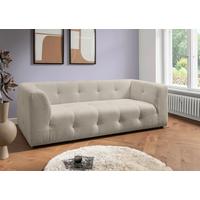 2,5-Sitzer Velice, Taupe B: 218 cm - Taupe/Schwarz, Design, Textil (218/72/95cm) - Livetastic