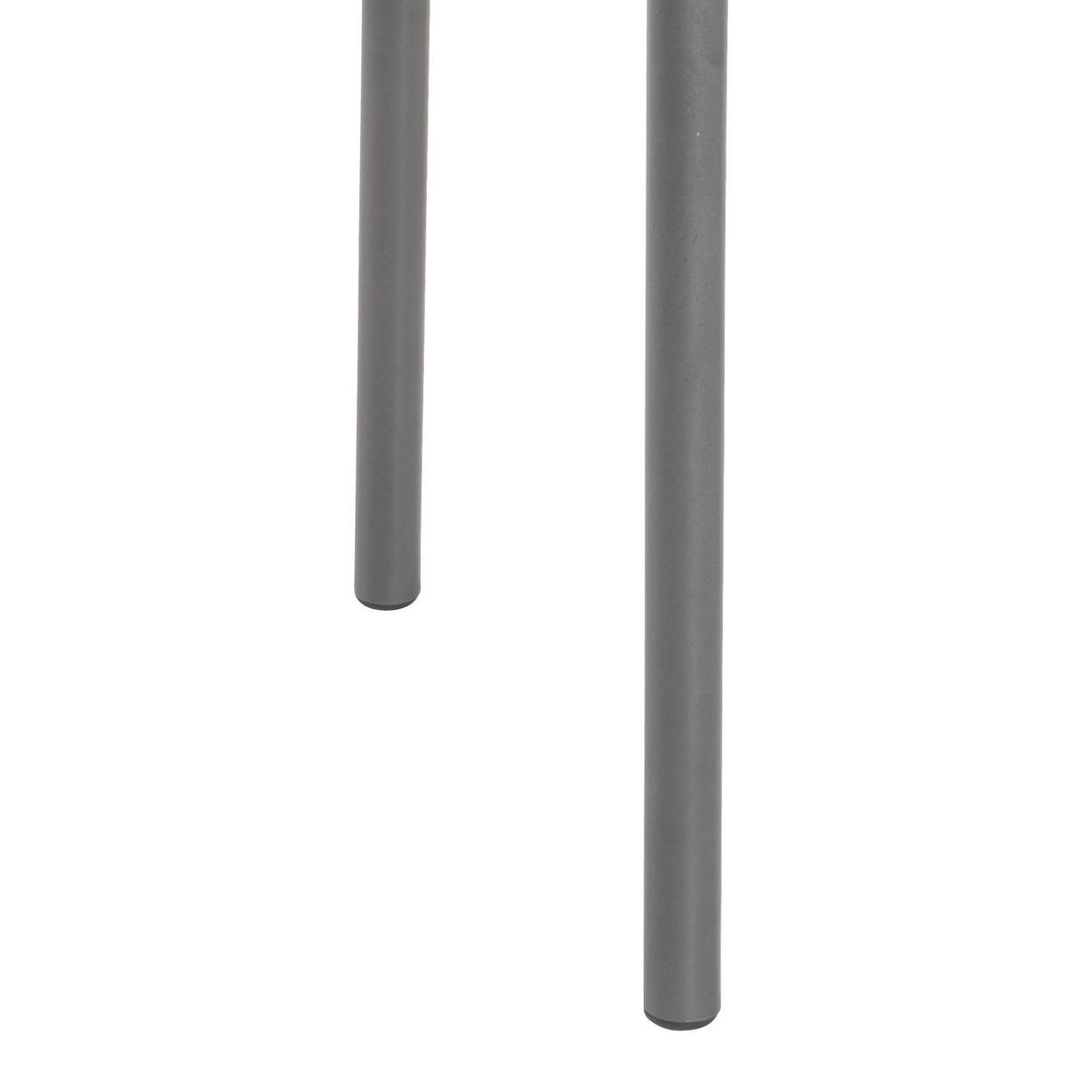 Stapelhocker Pikk Metall/ Textil Grau H: 49 cm - Anthrazit/Grau, MODERN, Textil/Metall (36/49/36cm)