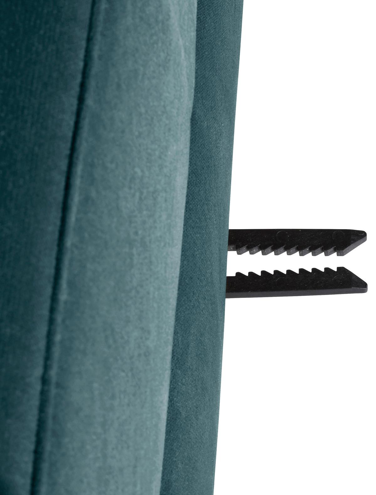Ecksofa Mit Schlaffunktion Easy Relax Blau Samt - Blau/Eschefarben, Design, Textil (223/152cm) - Max Winzer