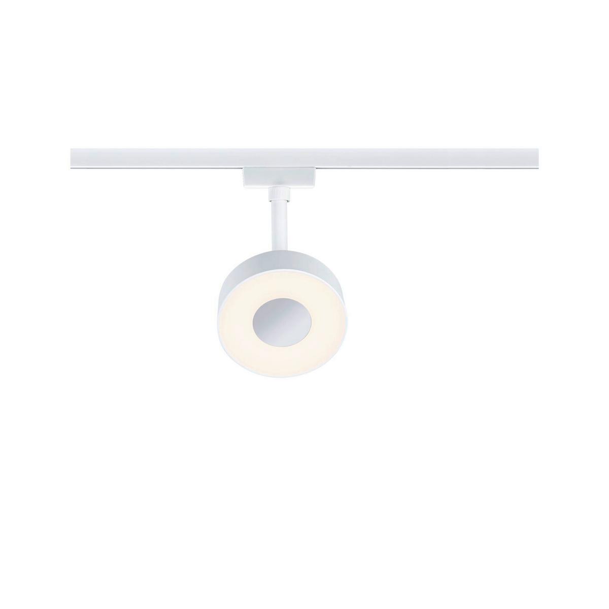 SCHIENENSYSTEM-STRAHLER Urail Spot Circle Weiß D: 10cm - Weiß, Basics, Metall (10/14.7cm) - Paulmann