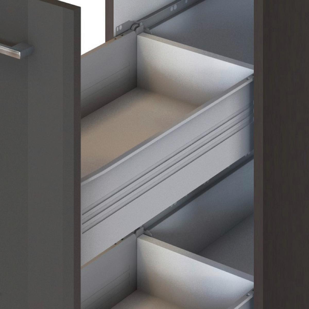 Apothekerschrank Mailand Graphitfarben B: 30 cm - Graphitfarben, MODERN, Holzwerkstoff (30/200/60cm) - Held