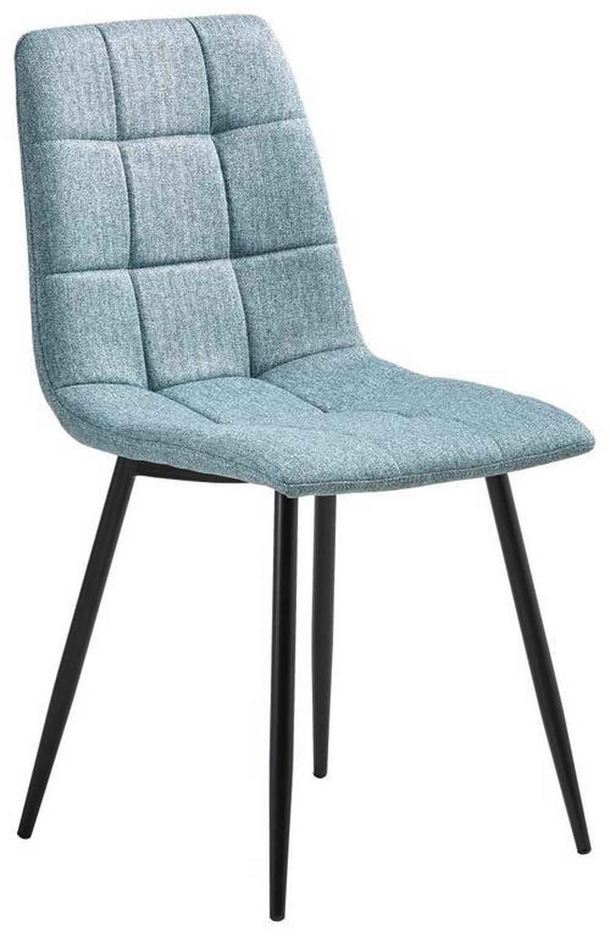 Stuhl-set 4er Empoli Grün - Schwarz/Grau, LIFESTYLE, Textil/Metall (44,5/86/54,5cm) - Livetastic