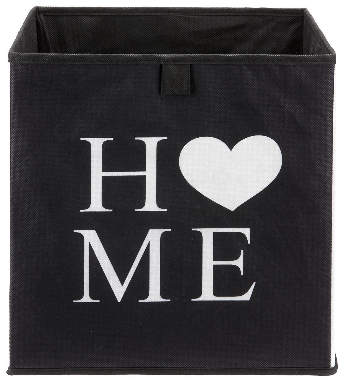 ÚLOŽNÝ BOX POPPI 9 - bílá/černá, karton/textil (32cm) - Mömax