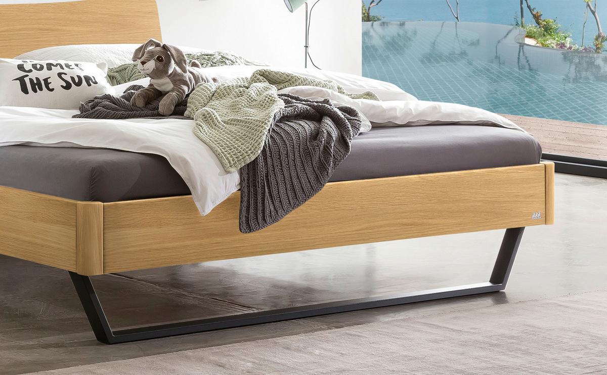 Bett Tresali Eichefarben 140x200 Cm - Eichefarben/Anthrazit, MODERN, Holz (140/200cm) - Hasena