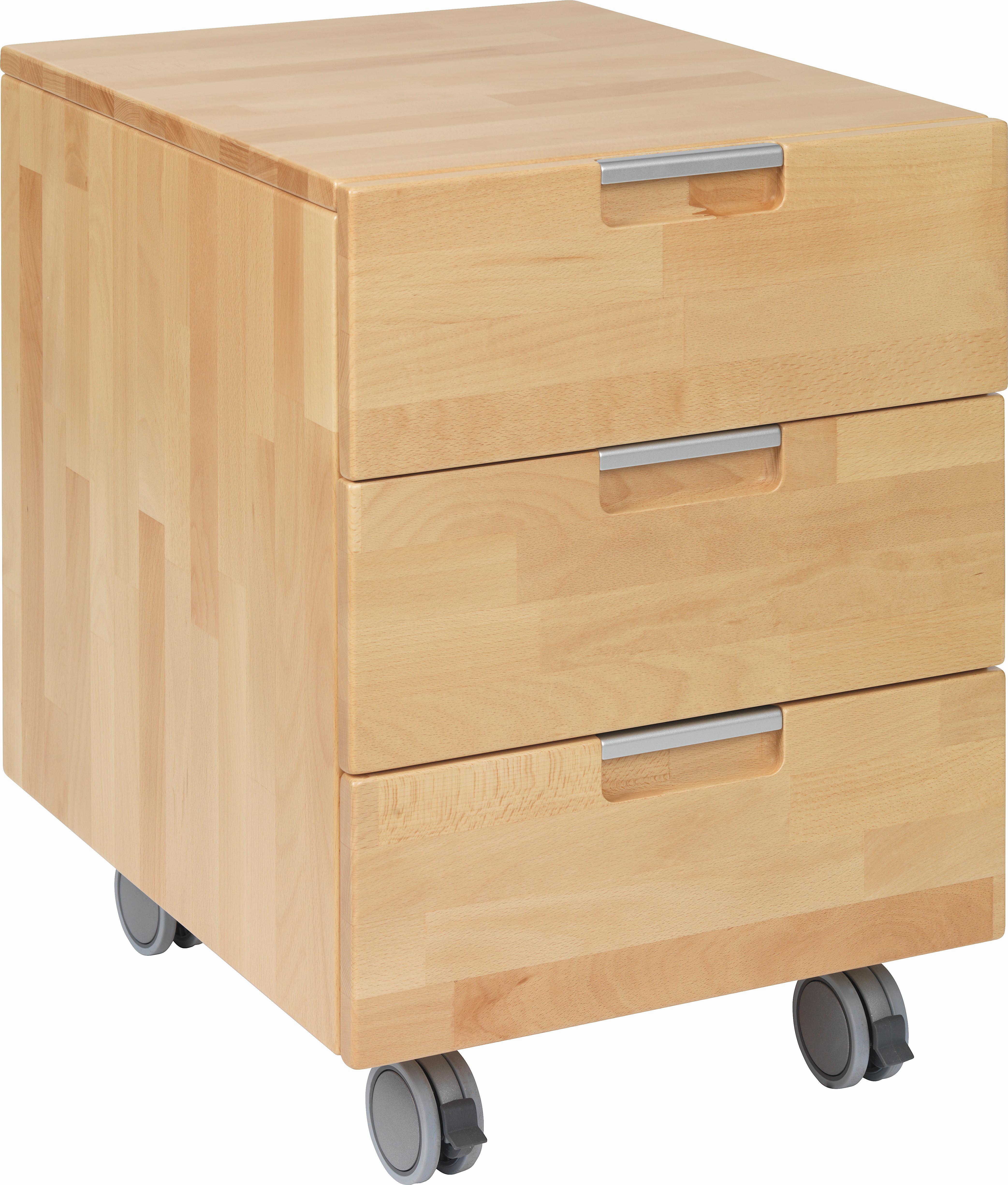 Rollcontainer Kevin Ii - Kernbuche, Design, Holz/Kunststoff (45/62/58cm) - Linea Natura