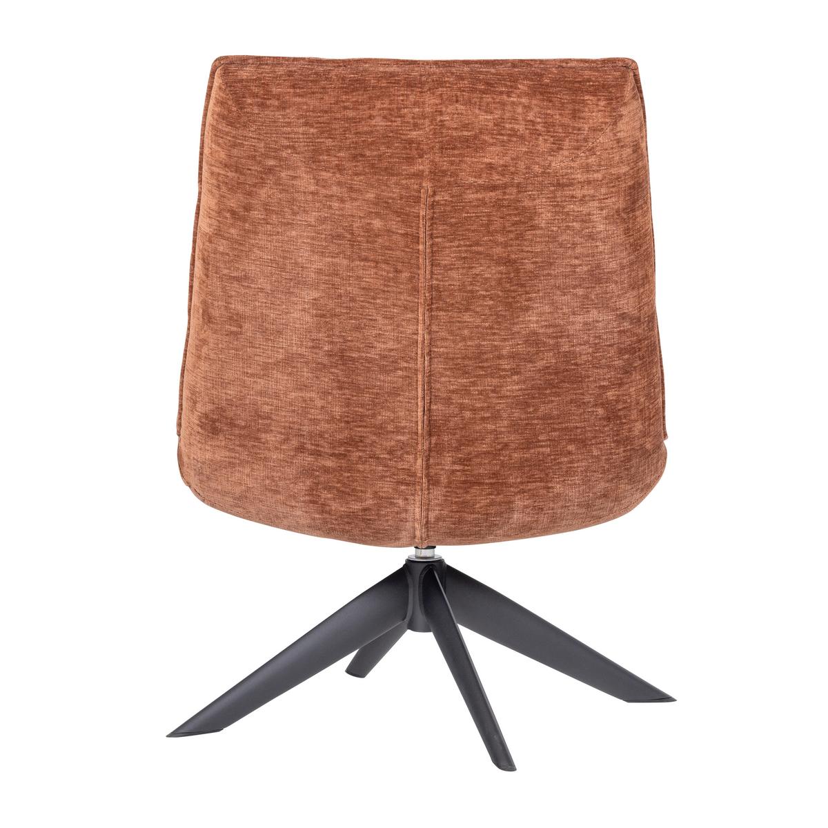 SESSEL Jouke Rostfarben B: 70cm - Rostfarben/Schwarz, MODERN, Textil/Metall (70/97/85cm) - Livetastic