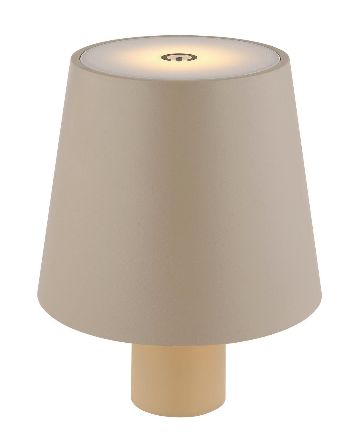 Akku-Tischleuchte 58438ss für Flaschenhals 3cm - Sandfarben, Trend, Kunststoff/Metall (10,6/13cm) - Globo