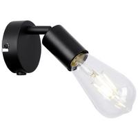 Bodové svetlo MOLLY, 1 xE27 max. 24W, 230V - čierna, Konventionell, kov (8/8/12,5cm) - Mömax