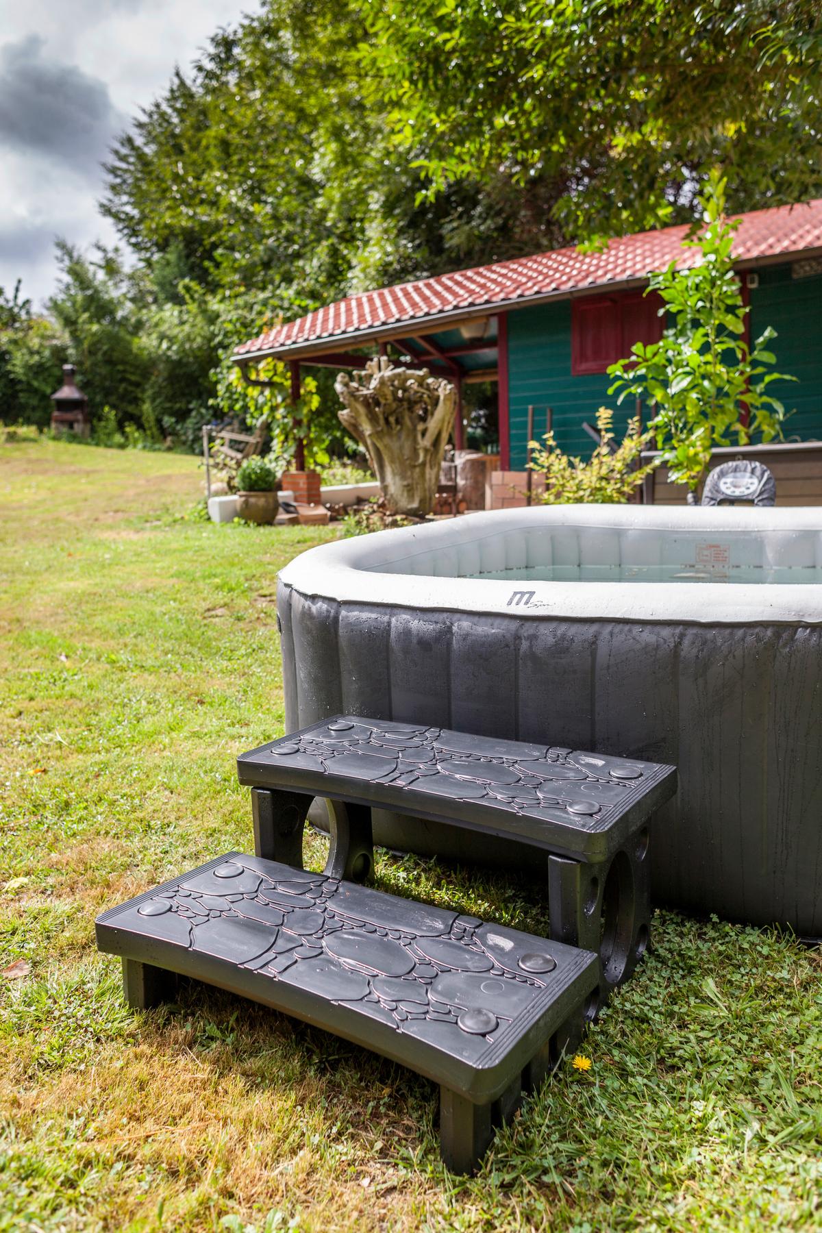 Poolleiter Leiter - Grau, KONVENTIONELL, Kunststoff (65/34/70cm) - Gre