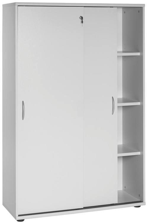 Aktenschrank versperrbar Serie 4000 Lichtgrau B: 100 cm - Hellgrau, Basics, Holzwerkstoff (100/152,8/39,5cm) - MID.YOU
