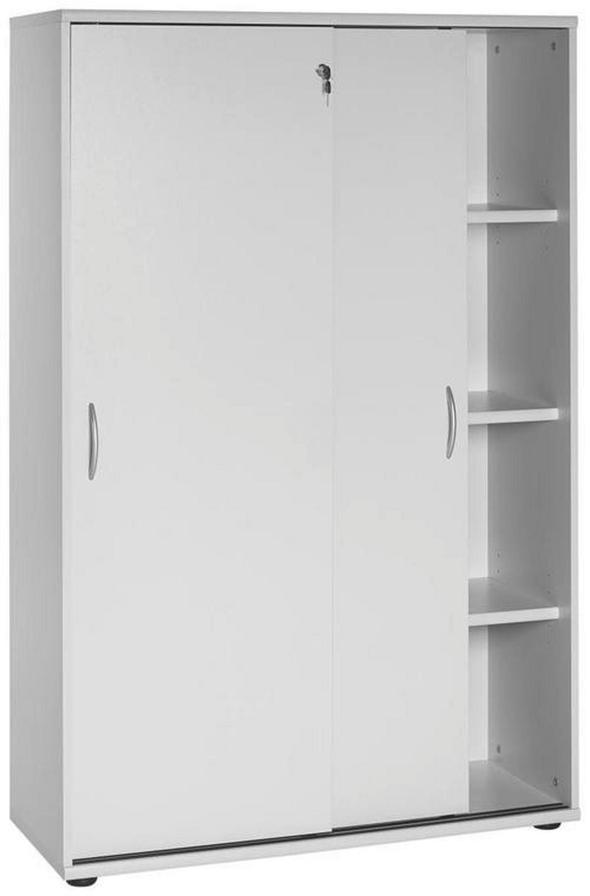 Aktenschrank Versperrbar Serie 4000 Lichtgrau B: 100 Cm - Hellgrau, Basics, Holzwerkstoff (100/152,8/39,5cm) - MID.YOU