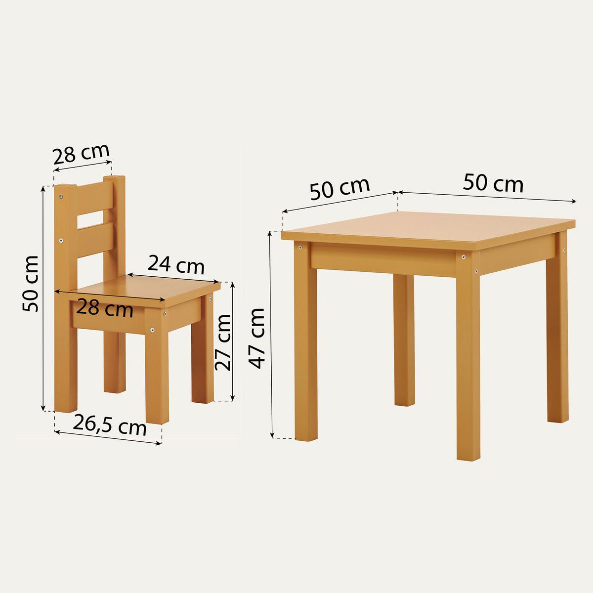 Kindersitzgruppe Bunde Mads Gelb - Gelb, MODERN, Holz - MID.YOU