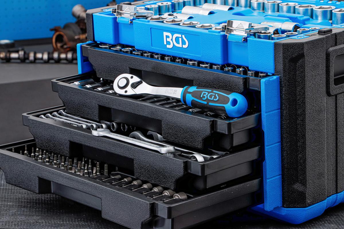 Steckschlüsselsatz Sechskant - Blau/Schwarz, Basics (53,4/32,5/36,6cm)