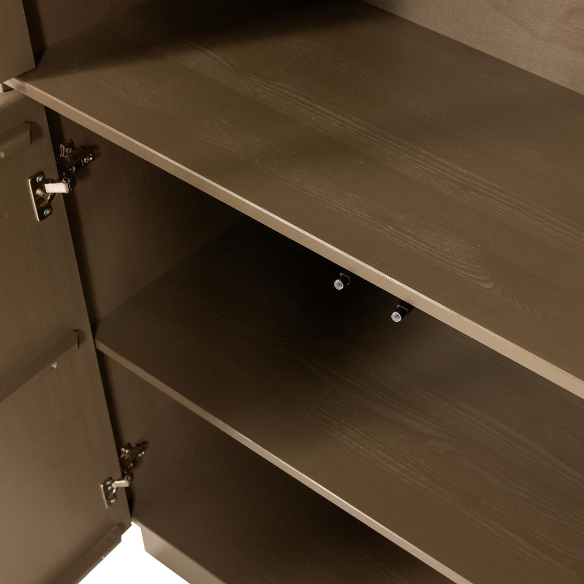 Vitrine Nova Braun B: 67 Cm - Braun, Design, Glas/Holz (67/215/40cm) - Livetastic