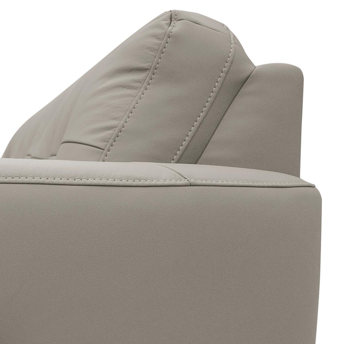 Ecksofa Nordic Plantinfarben S: 238x168 cm - Platinfarben/Buchefarben, Design, Leder/Textil (238/168cm) - Livetastic
