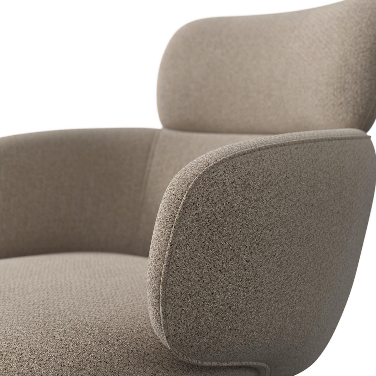 ŽIDLE S PODRUČKAMI LIORA - černá/hnědá, Moderní, kov/textil (57,5/84/61cm) - Bessagi Home