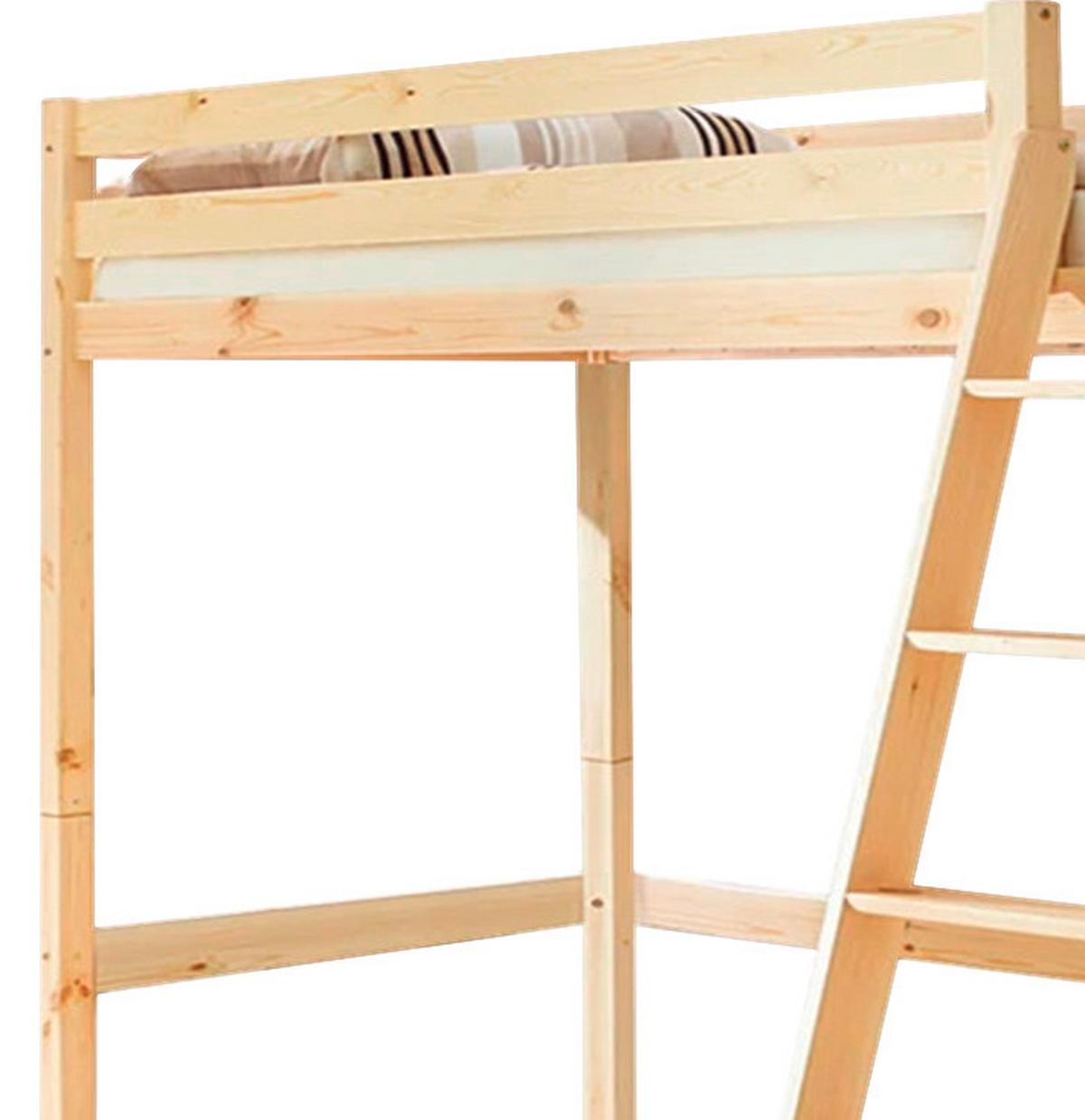 Hochbett Matthias B: 90 Cm Kiefer Massiv Natur - Kieferfarben, Basics, Holz (90/200cm) - MID.YOU