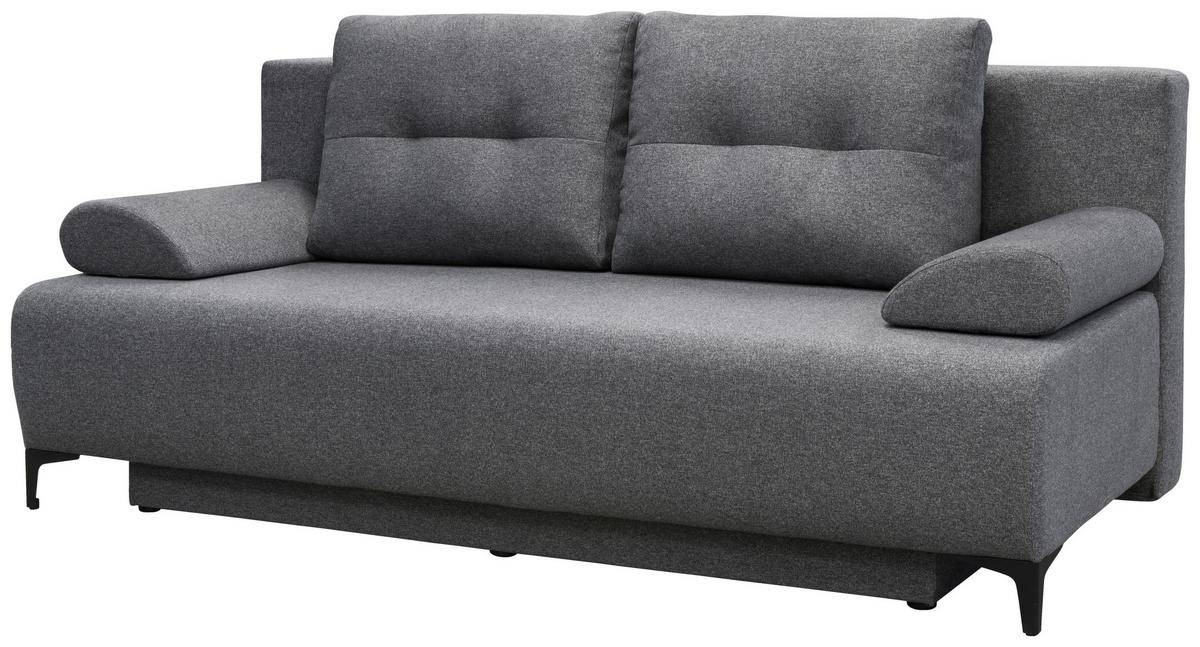 BOXSPRINGOVÁ POHOVKA VIERA - černá/tmavě šedá, Moderní, kov/textil (201/100/105cm)