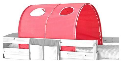 Tunnelset Rosa/Weiß B: 100 cm mit Gestänge - Rosa/Weiß, KONVENTIONELL, Textil/Metall (100/73/87cm) - MID.YOU