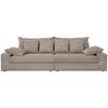 Viersitzer-Sofa Avellino Graubraun B: 308 cm - Graubraun/Schwarz, MODERN, Textil (308/80/140cm) - Livetastic