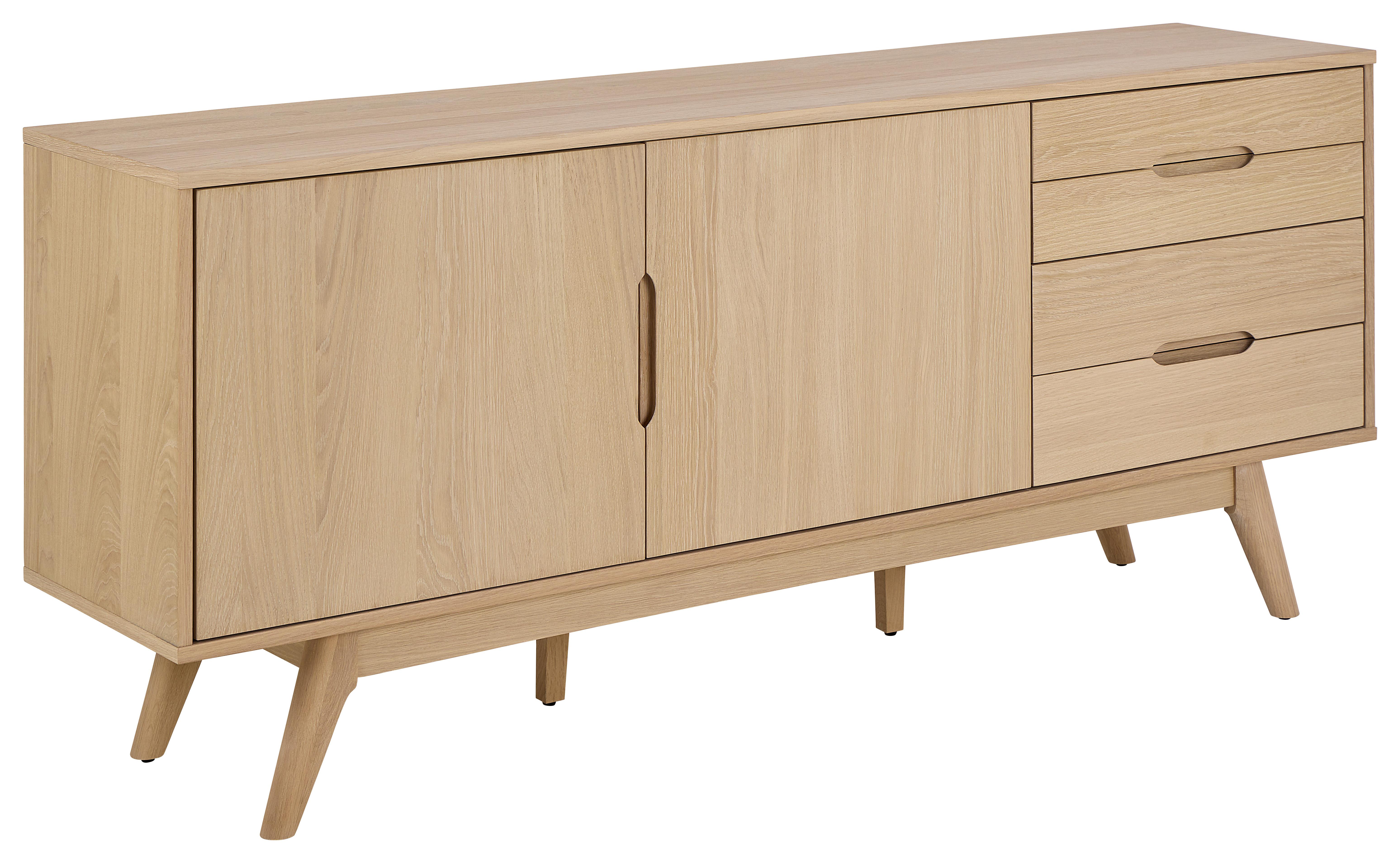PRÍBORNÍK MARTE - biela/farba duba, Design, kompozitné drevo (180/75/40cm) - MID.YOU