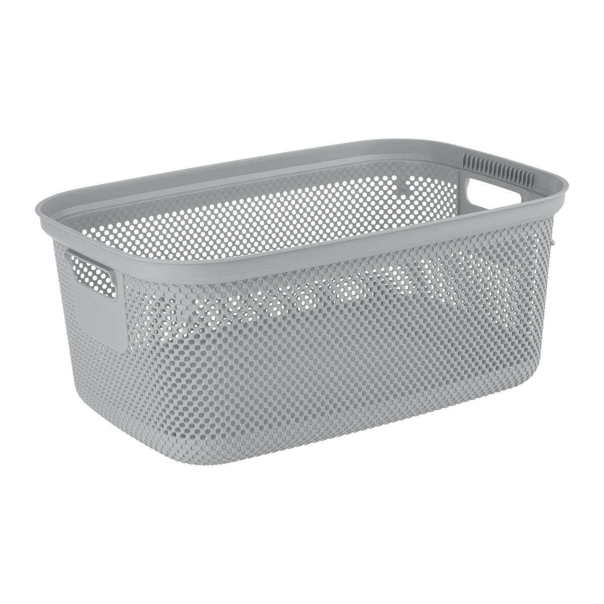 Koš na prádlo BOSSE 30 L - šedá, Konvenční, plast (53/34,5/22,5cm)