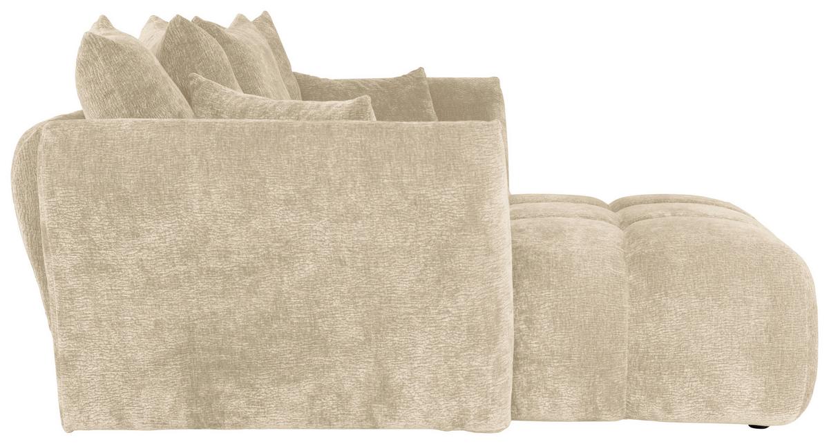 Univerzálna sedačka CAMMELLIO, béžová ženilka, 7 vankúšov - čierna/béžová, Modern, textil (296/75-95/189cm) - Mömax