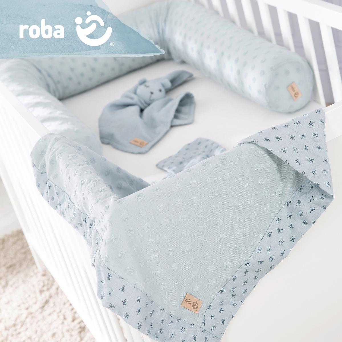 Geschenkset hellblau Kuscheln & Spielen - Hellblau, MODERN, Textil - Roba
