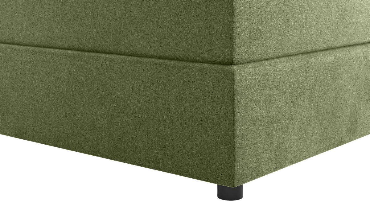 Boxspringbett Castle Grün Lxf: ca. 160x200 cm - Schwarz/Grün, Holzwerkstoff/Textil (160/200cm) - MID.YOU